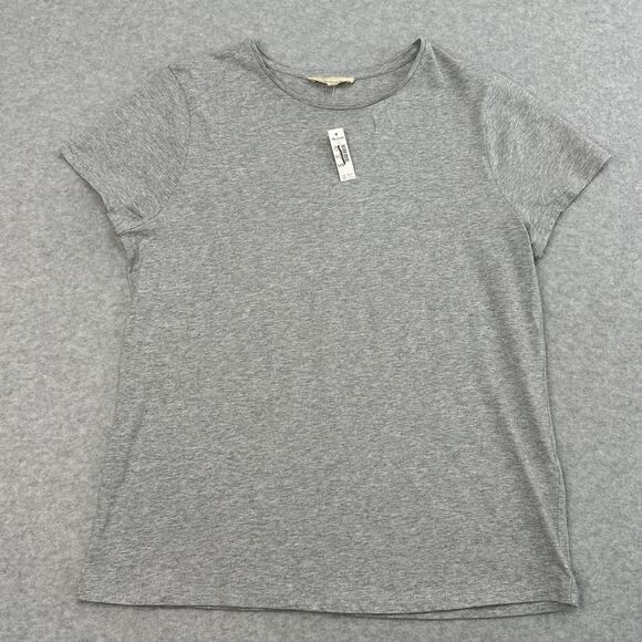 Madewell Essential Slim Tee WMNS L Heather Gray Lightweight Cotton Short Sleeve - Picture 3 of 9